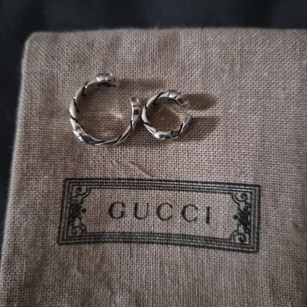 Gucci Silver Cuff Earrings